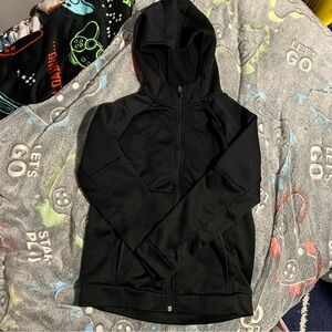 Black Zip-Up Hoodie Youth Large